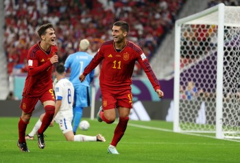 विश्वकप फुटबलको इतिहासमै स्पेनको फराकिलो जित, कोस्टारिका ७–० ले पराजित