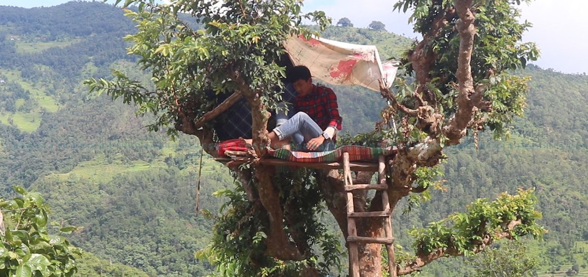 रुखमा डेरा बनाएर अनलाइन कक्षामा सहभागी छात्र बने 'स्टुडेन्ट अफ दी इयर' 